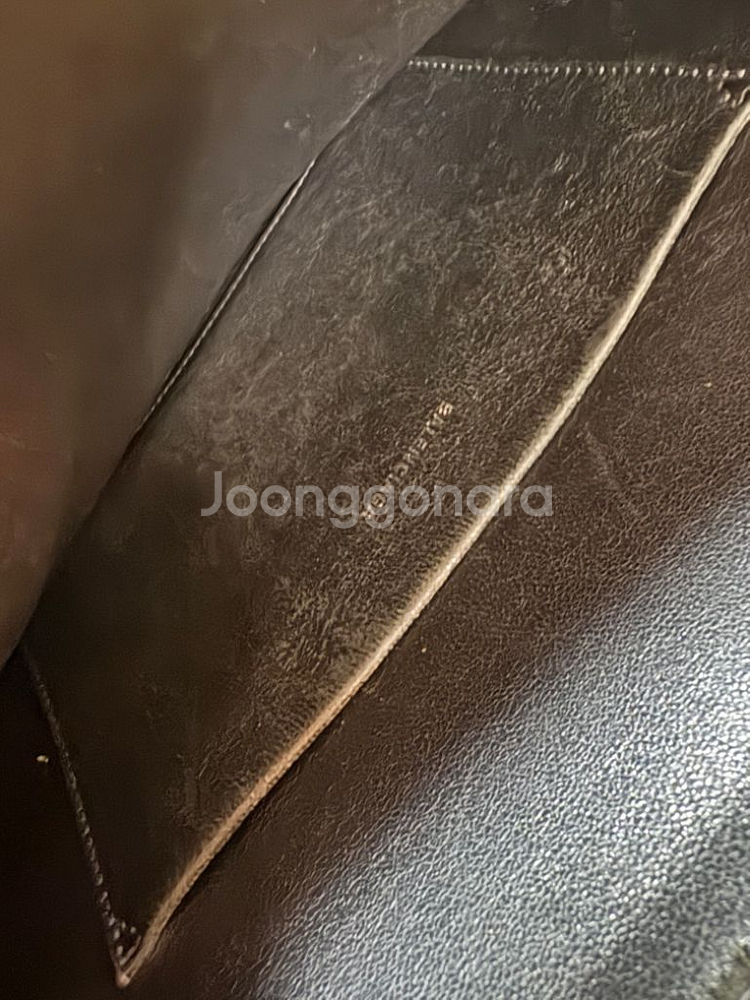 정품 발렌시아가 로고 클러치백 라지 블랙--5