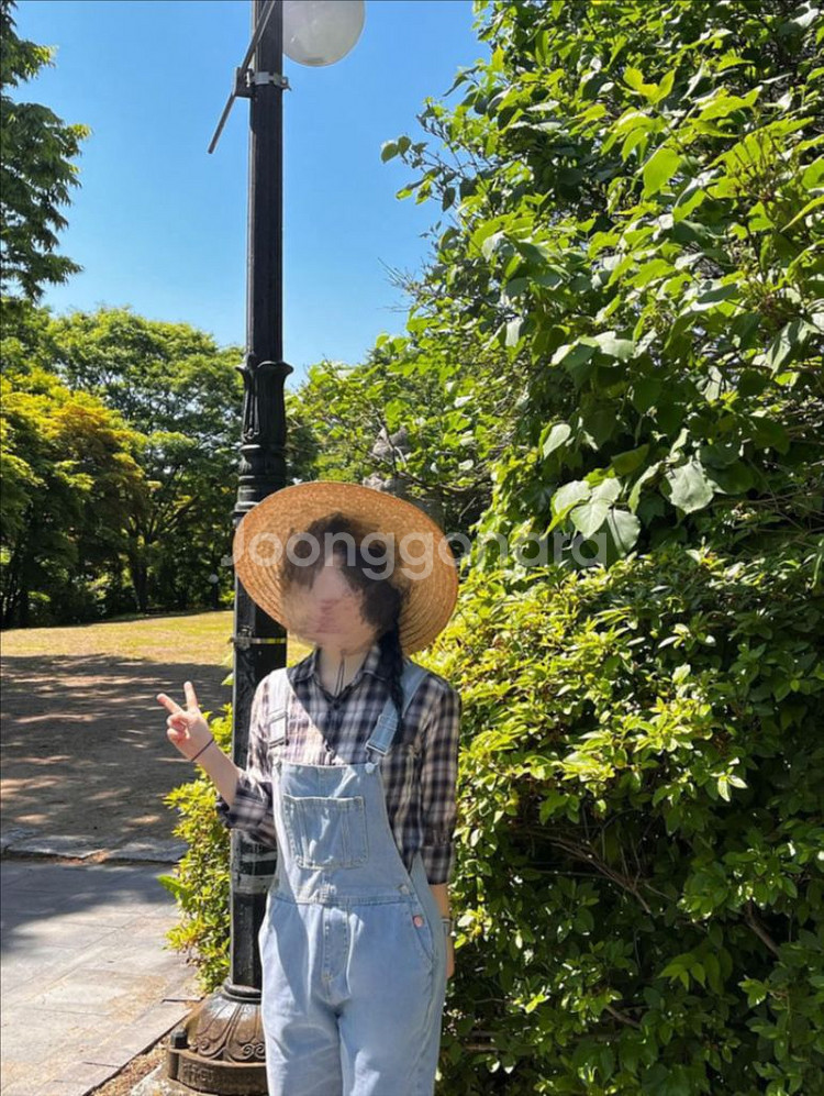 [대여]농부컨셉 졸업사진 멜빵바지,셔츠,밀짚모자--1
