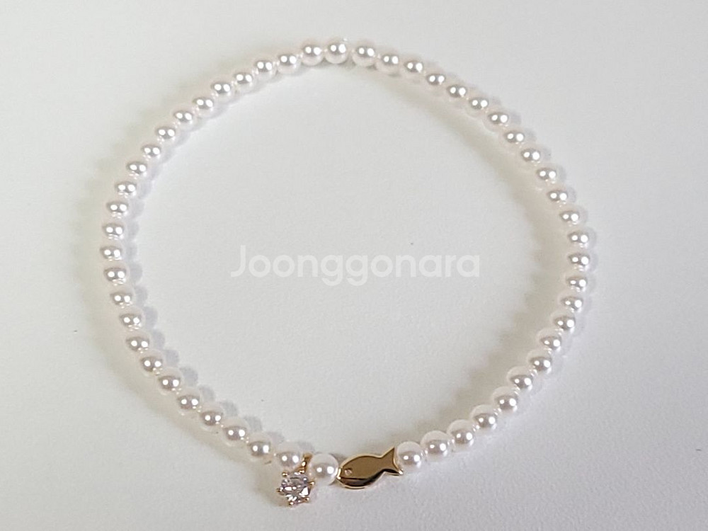14k 골드 물고기 진주 팔찌--0