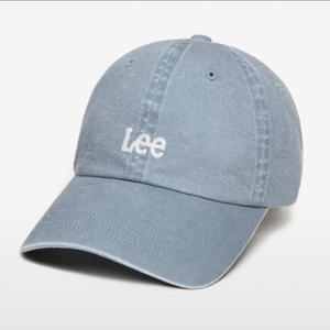 무신사 lee 스몰 트위치 로고 피그먼트 볼캡 애쉬블루