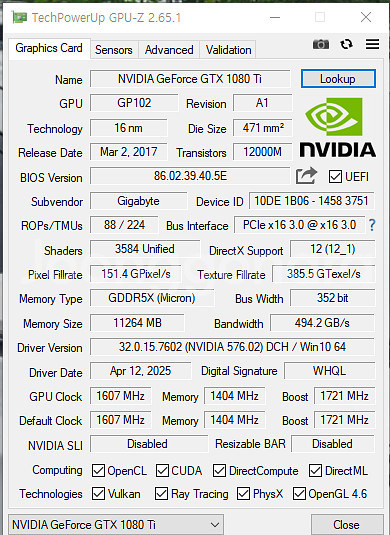GTX1080TI 어로스익스트림 풀박스입니다--8