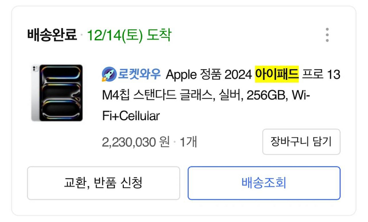 아이패드 프로 13 M4 실버 256GB--6
