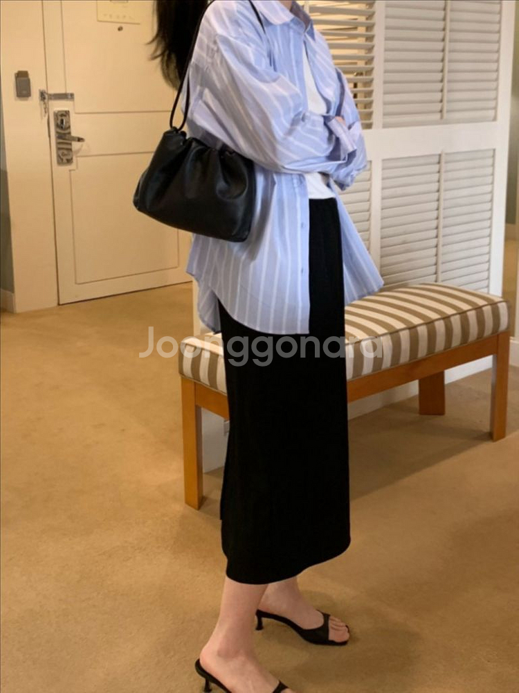 Fllanel플라넬미디움m레더스트링리얼소가죽숄더백복조리--8