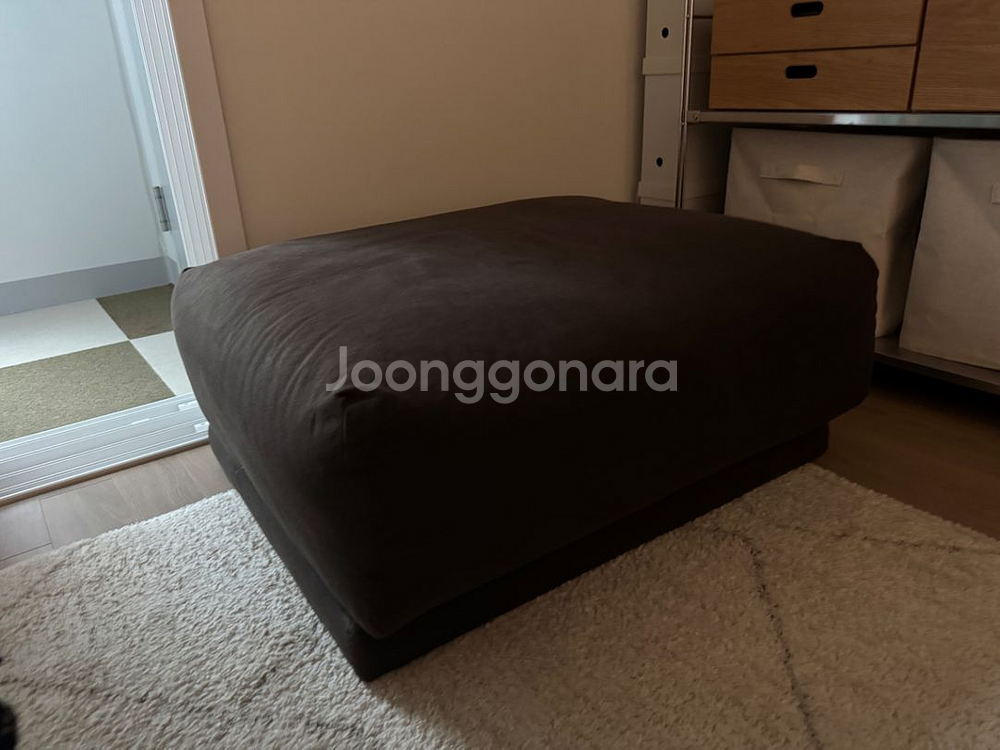 무인양품 오토만 브라운--0