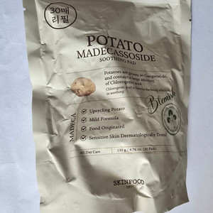 스킨푸드 감자패드 리필 30매
