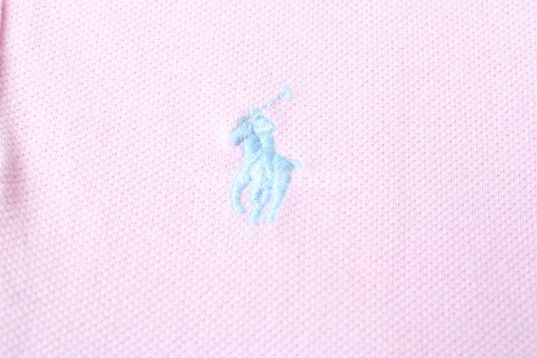W(S) 폴로 랄프로렌 반팔 카라 티셔츠 핑크 한정판--3
