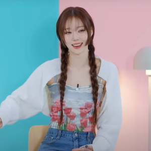 [윈터 착용] 제로플래닛 그래픽 리본 탑 핑크