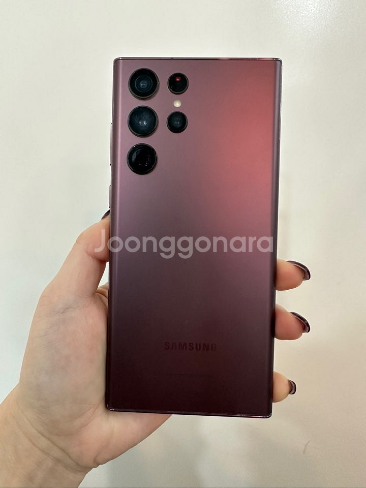 센터갈이)갤럭시S22울트라 버건디 256GB/Y603--2