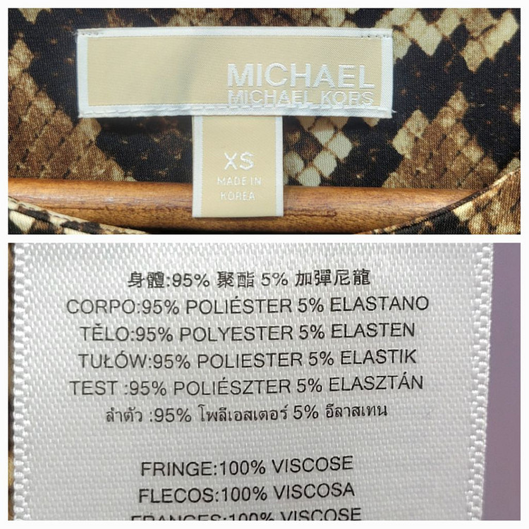 마이클코어스 프린지 슬리브리스 탑--9