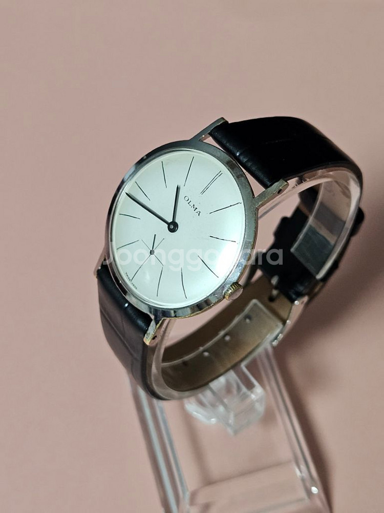 빈티지 Olma 남성가죽시계/SWISS--0