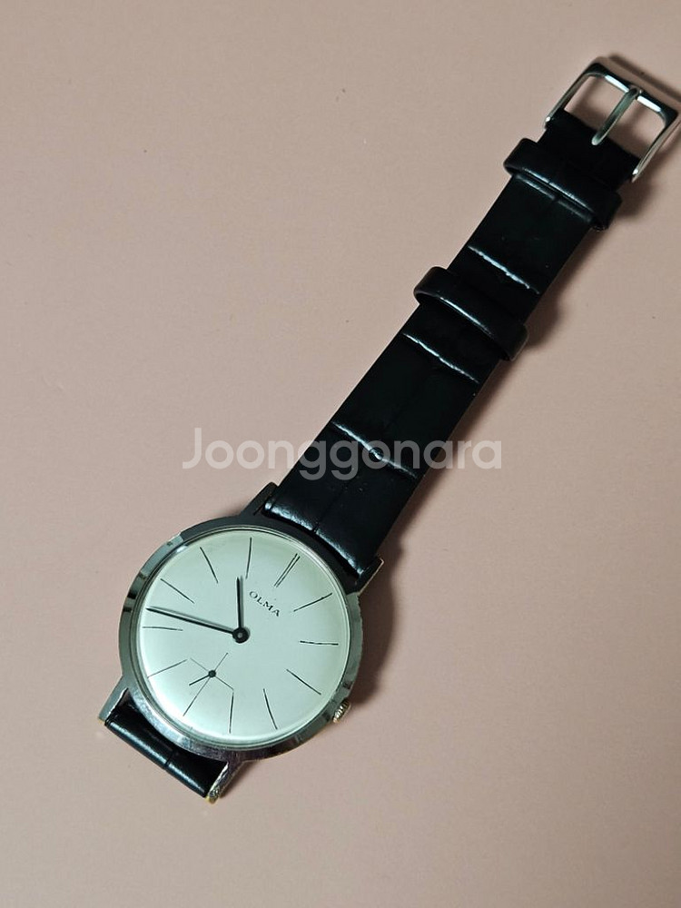 빈티지 Olma 남성가죽시계/SWISS--1