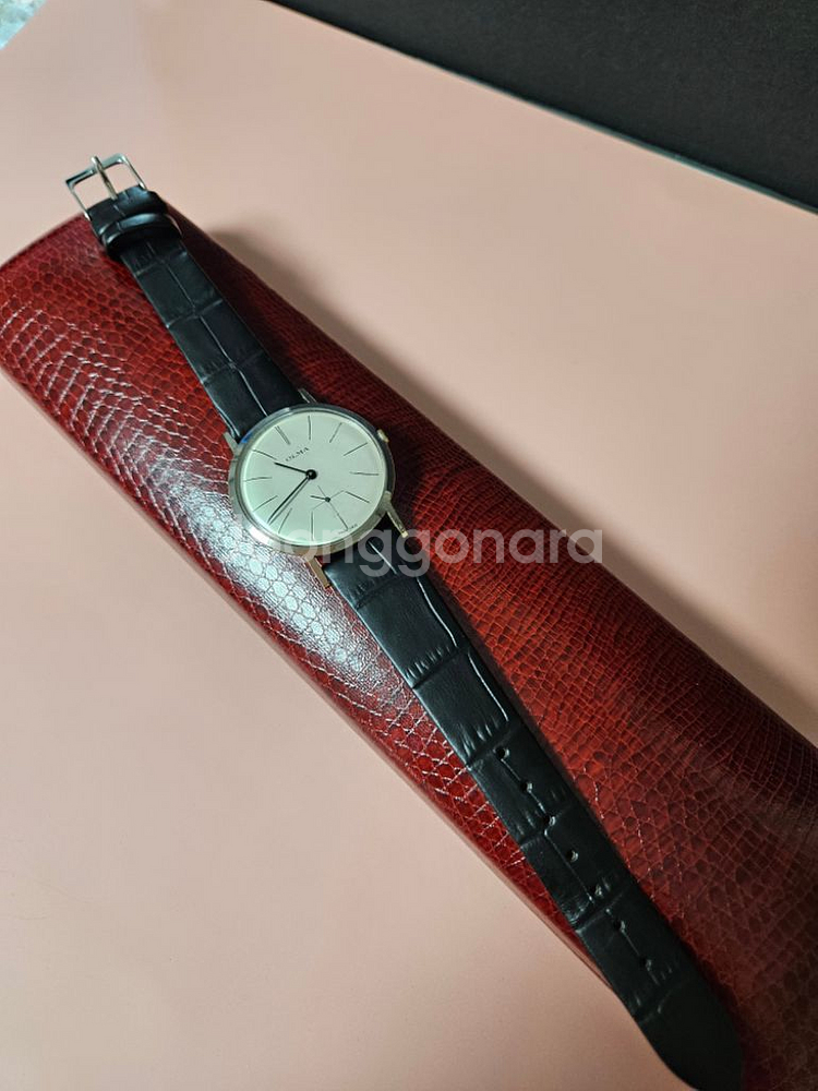 빈티지 Olma 남성가죽시계/SWISS--4