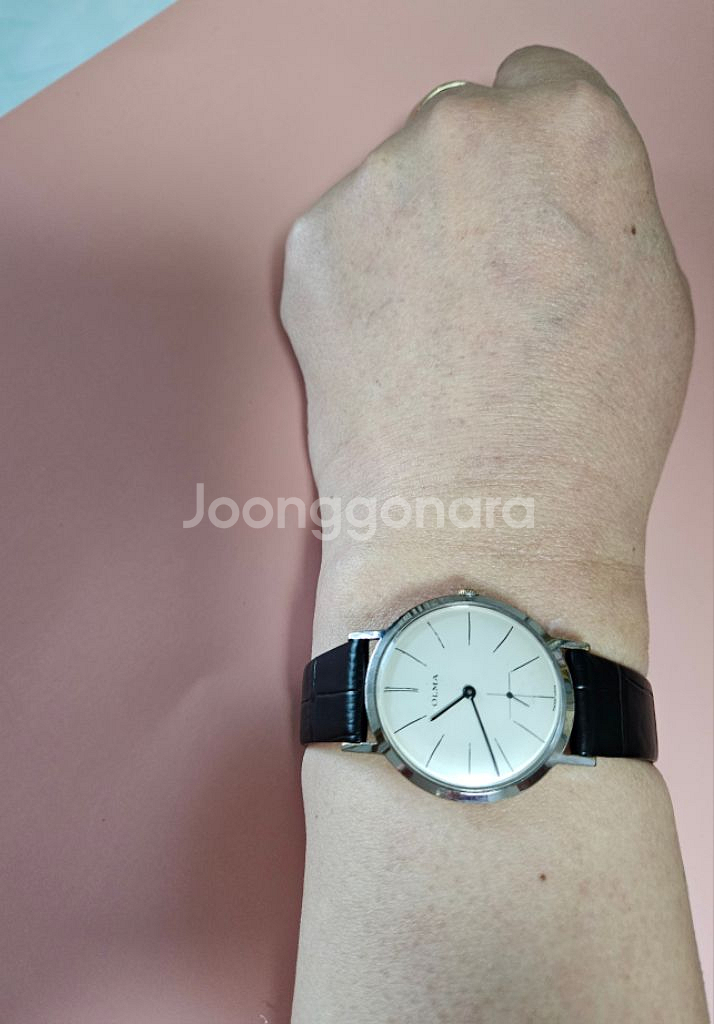 빈티지 Olma 남성가죽시계/SWISS--8
