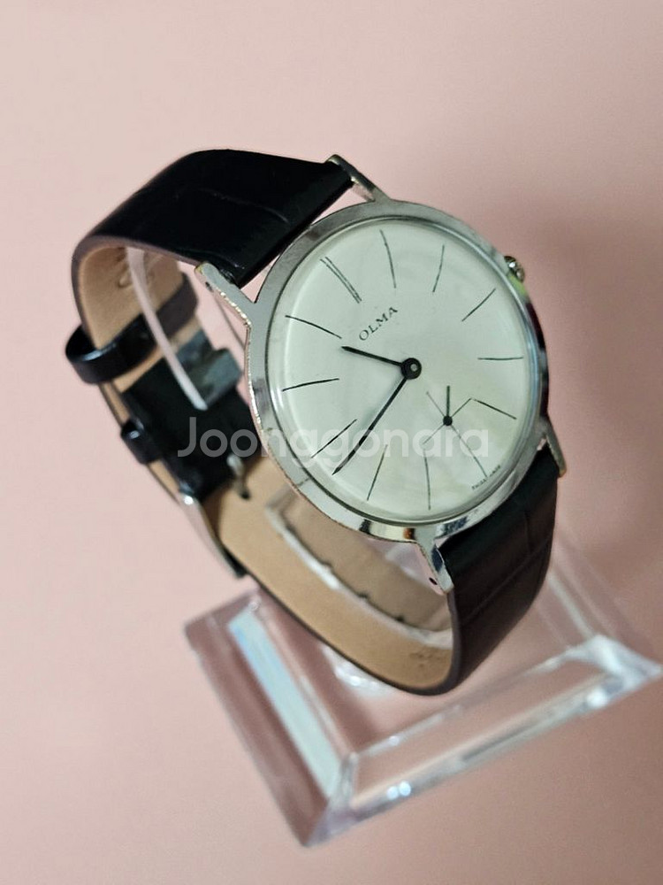 빈티지 Olma 남성가죽시계/SWISS--6