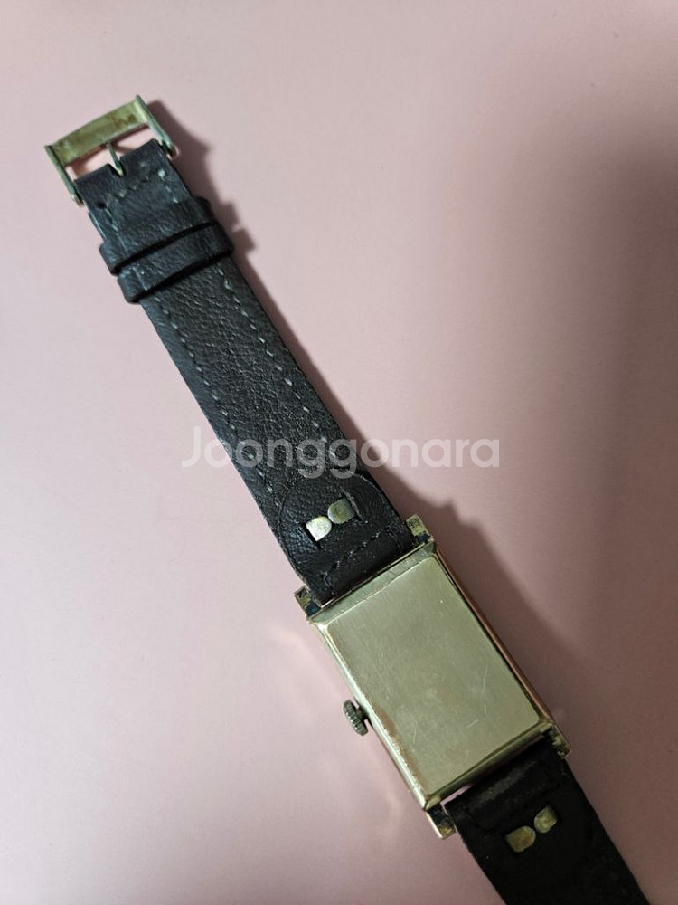 빈티지 프린집 남성용 수동태엽식 가죽시계/SWISS--4