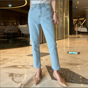 아이스블루 스판 연청 데님 m 새상품