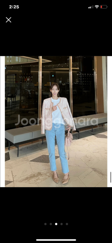 아이스블루 스판 연청 데님 m 새상품--2