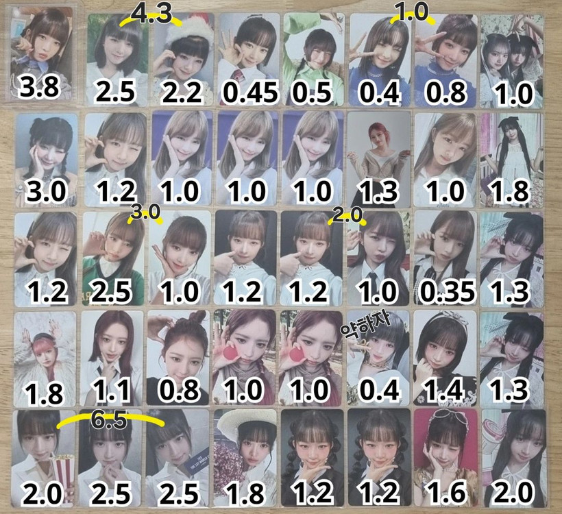 아이브 원영 유진 포카 미공포 양도합니다 이미지