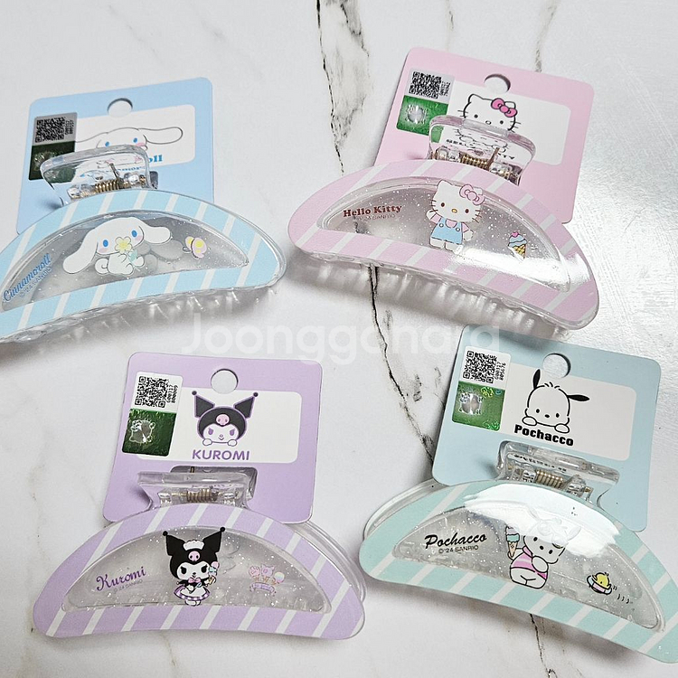 산리오 집게핀 헤어올림핀 헤어핀 새상품--0