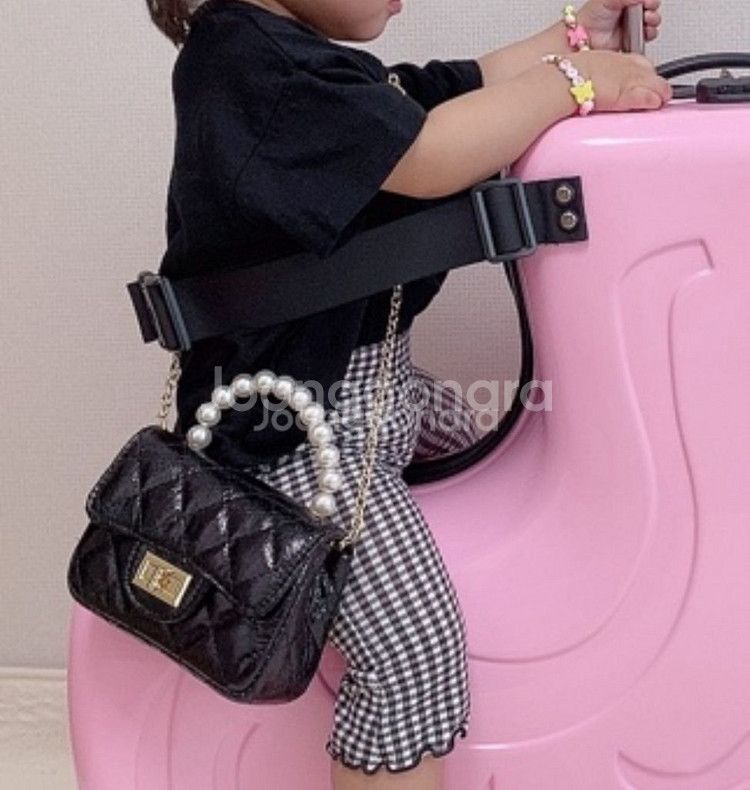 진주 미니 퀄팅백 블랙 새상품--0