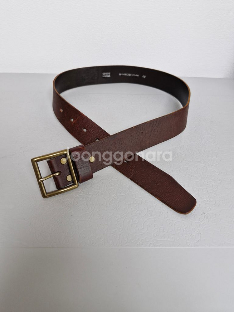 GENUINE LEATHER 통가죽벨트--6