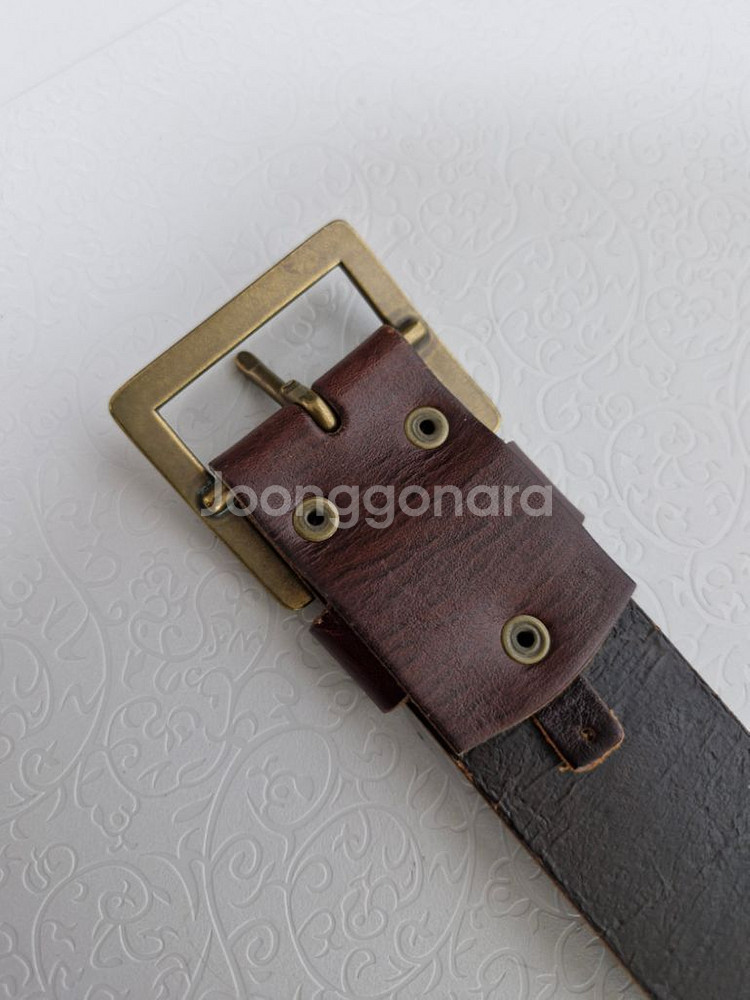 GENUINE LEATHER 통가죽벨트--3