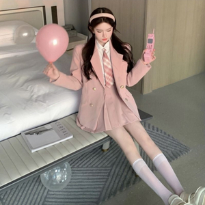 세일) 핑크 하이틴 정장 프레피룩 졸사 졸업 제복 코디