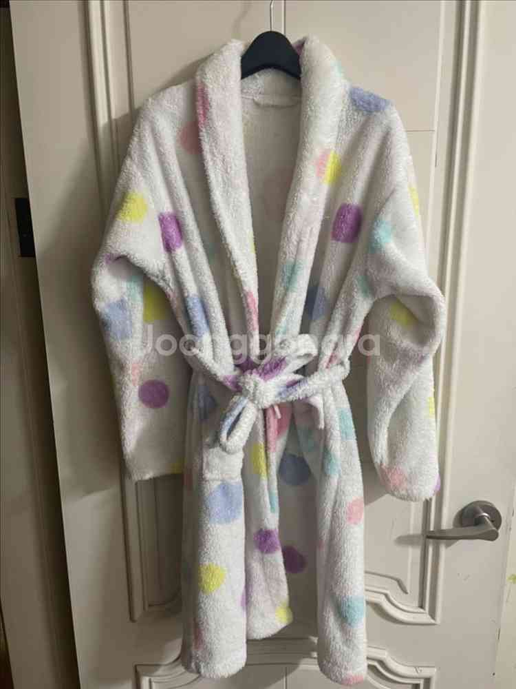 땡땡이 샤워가운--0