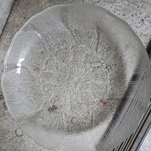 원형접시및 두꺼운 3칸 유리접시