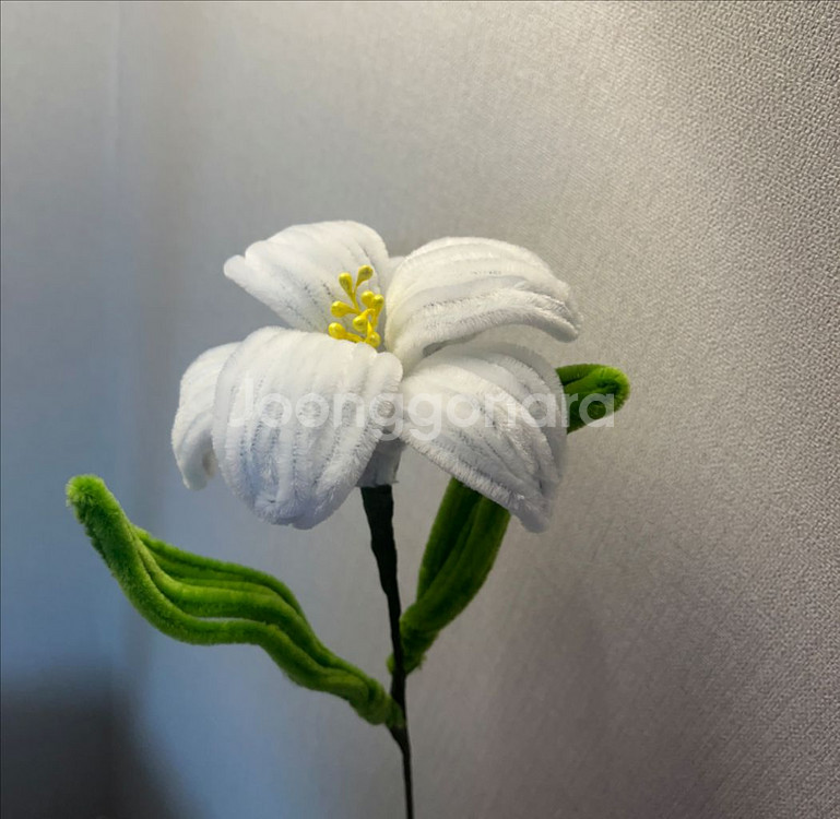 백합 조화 모루꽃 인테리어 선물용--1