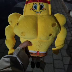 스폰지밥 머슬 근육 스폰지밥 인형 봉제인형