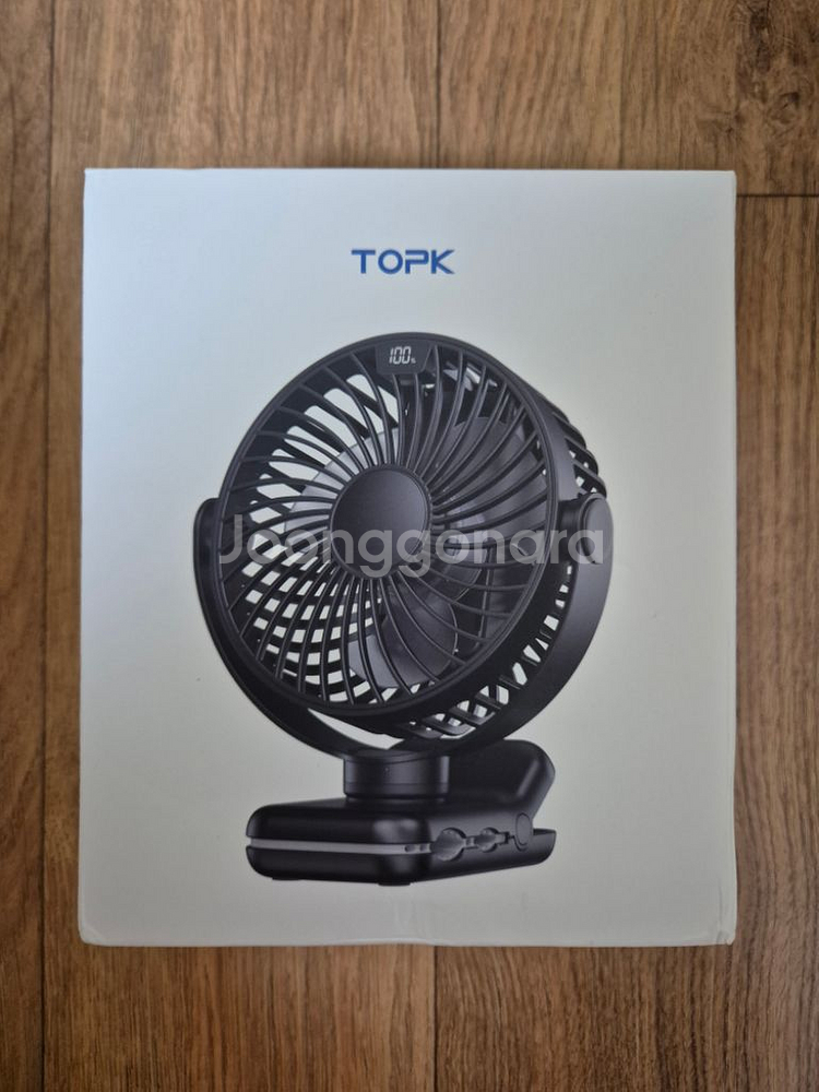 TOPK 휴대용 무선 충전식 집게형 선풍기 5000mA--0