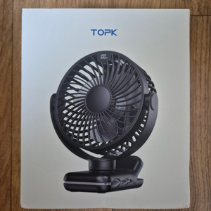 TOPK 휴대용 무선 충전식 집게형 선풍기 5000mA