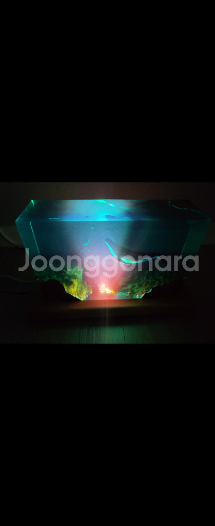 마지막세일!! 큰별재작소 작품 고래와다이버 레진무드등--1