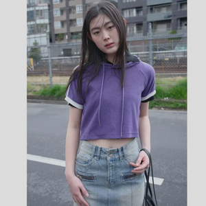 에잇세컨즈 후드 반팔(새상품)