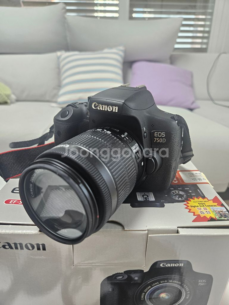 캐논 EOS 750D 카메라+EFS 18-55 렌즈--1