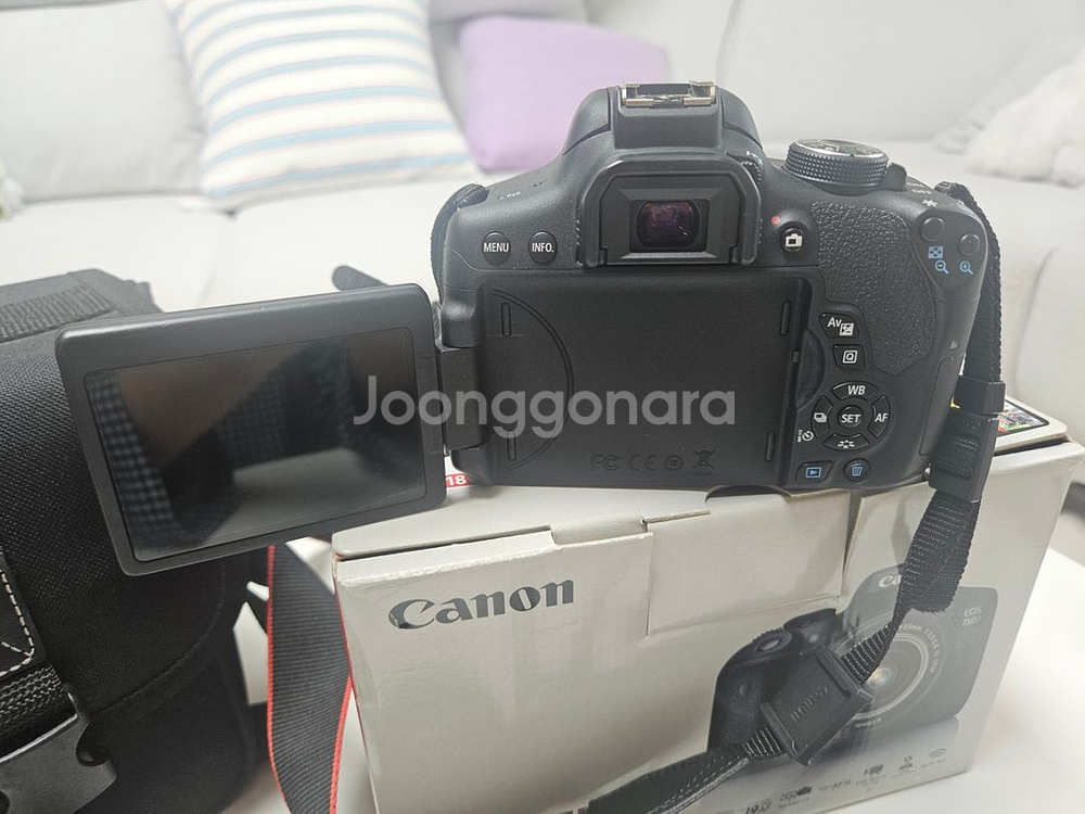 캐논 EOS 750D 카메라+EFS 18-55 렌즈--3