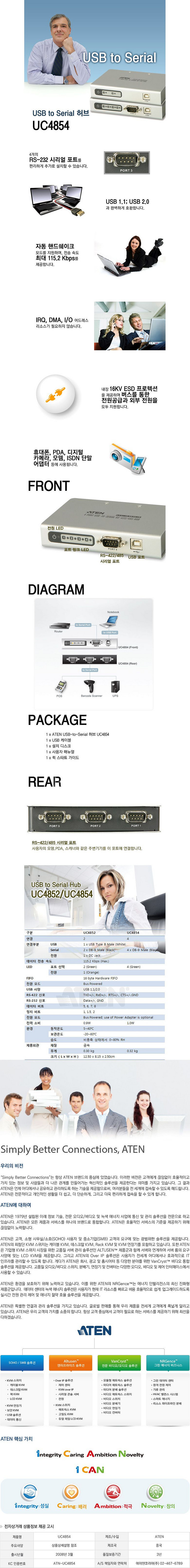 UC4854 USB to Serial허브(택포)--4