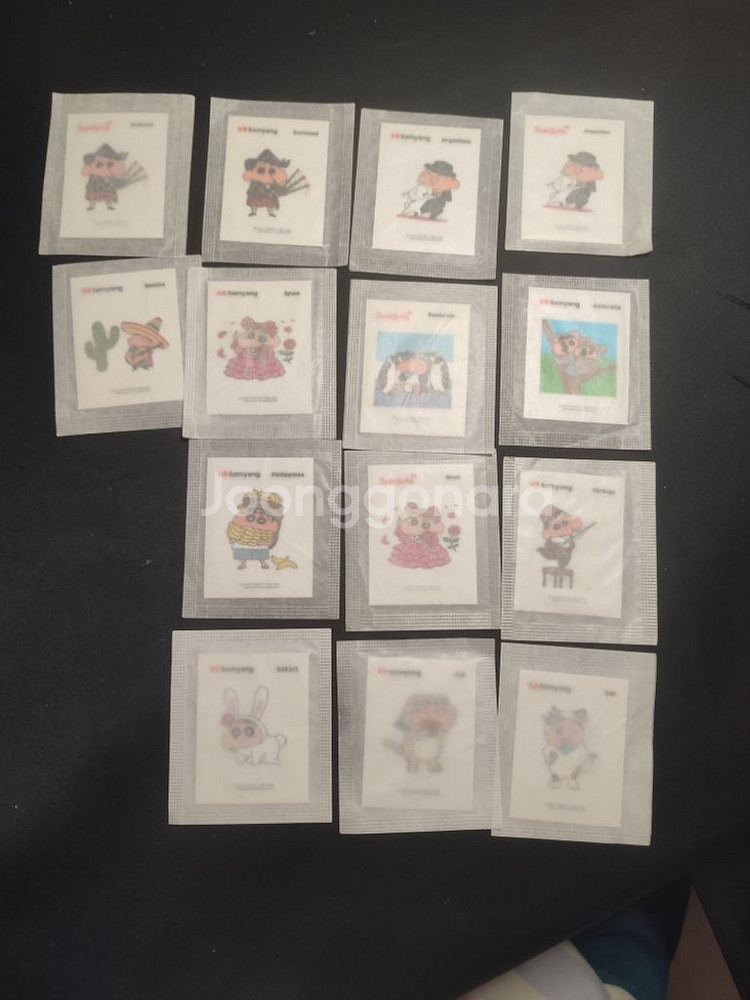 짱구 띠부씰 팝니다 동물 세계여행--0