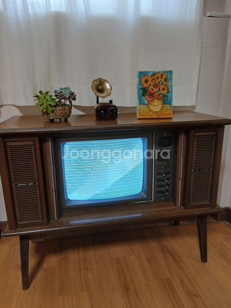 삼성 흑백 브라운관 tv 옛날 자바라 텔레비젼--1