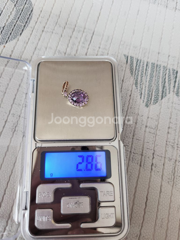 14k 천연 자수정 팬던트--9
