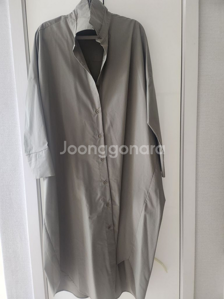 꺌랑 왜다려 롱셔츠ㅡ카키,베이지--5