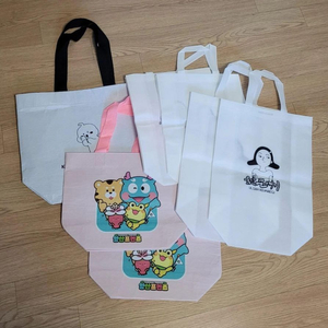 부직포 타포린 가방 에코백 새상품 7개 일괄