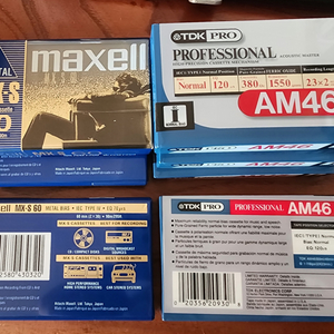 Maxell 메탈, TDK 프로용 노멀 공테이프 신품