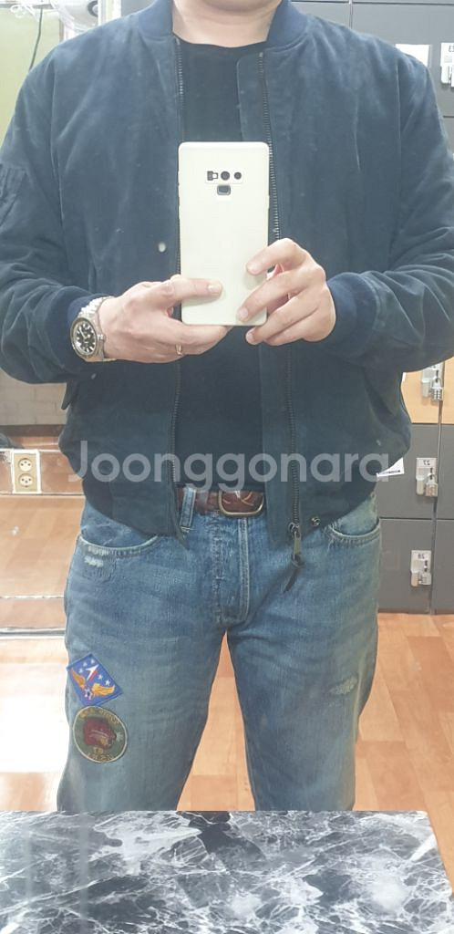 폴로랄프로렌 스웨이드블루종--9
