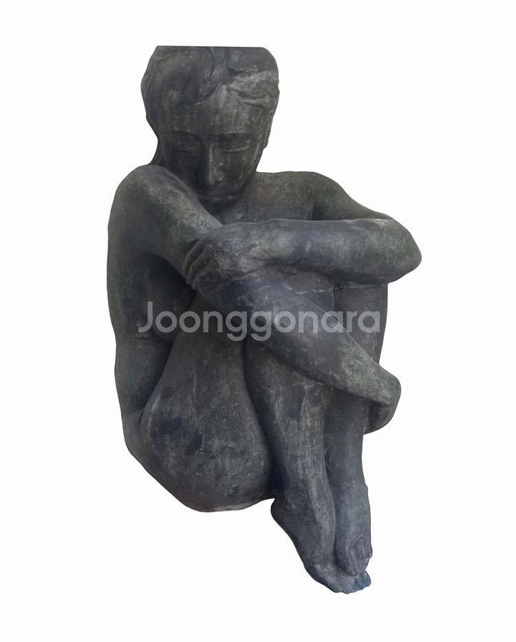 갤러리 카페 인터레어 소품 야외 정원 여인 조각상--1