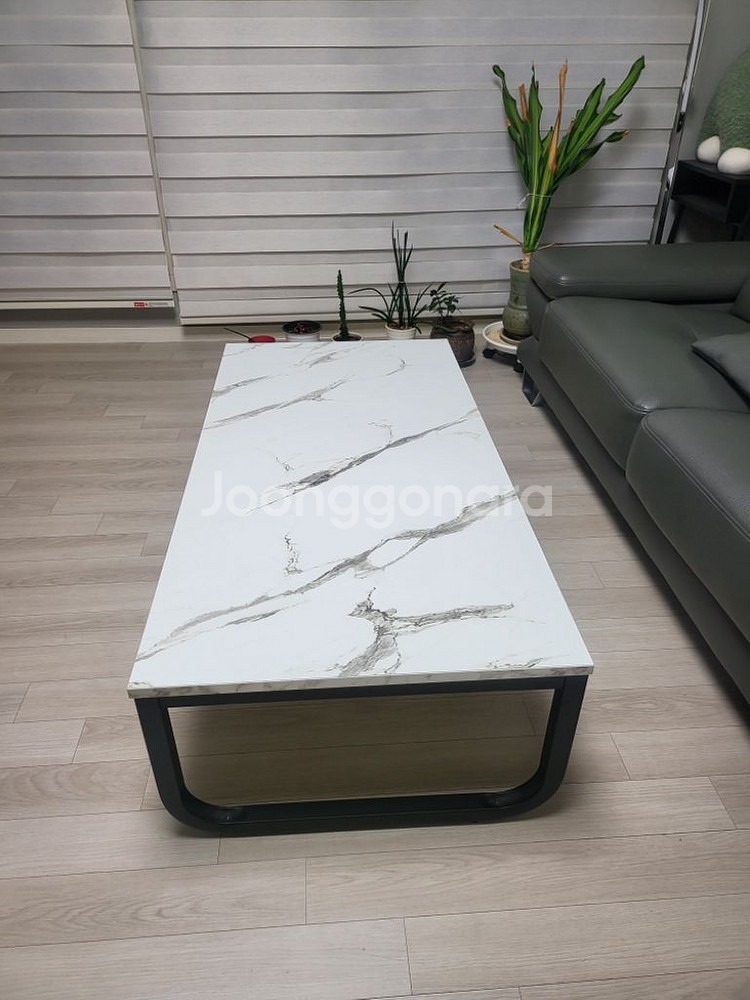 대리석 패턴 테이블(120cm x 60cm x 35cm--0