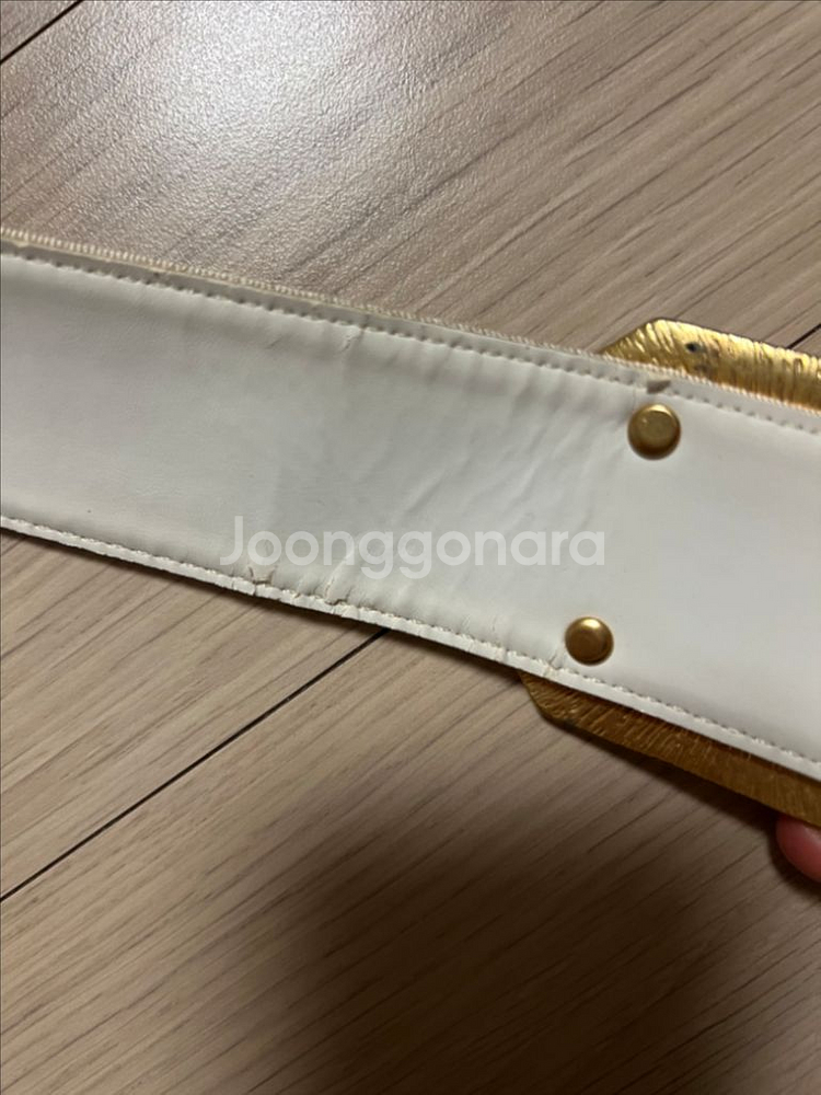 모조에스핀 스카프 플리츠 배색 보석벨트 럭셔리 원피스--9