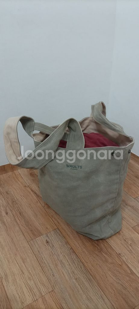 WAULTS 언락트 양면 토트백, 카키색 or 베이지색--7