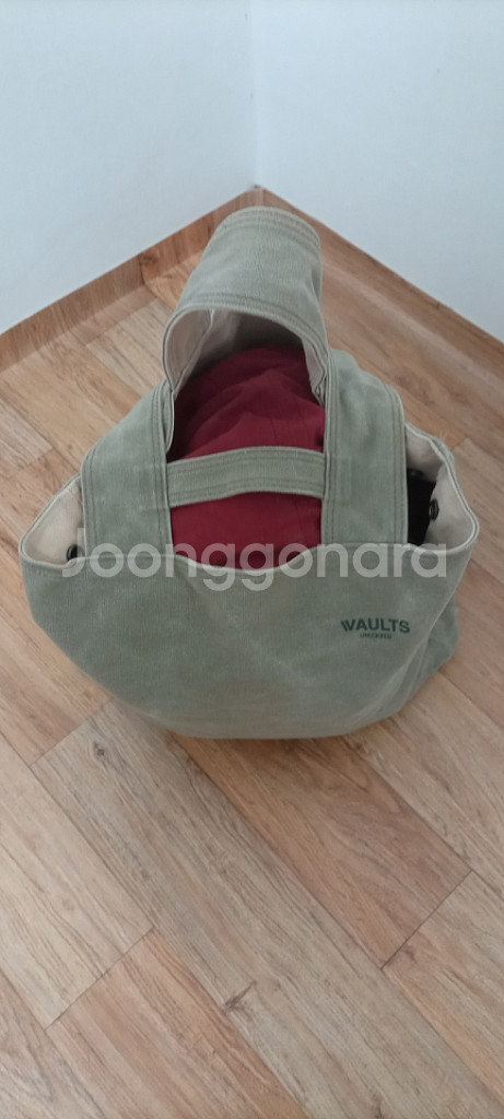 WAULTS 언락트 양면 토트백, 카키색 or 베이지색--6